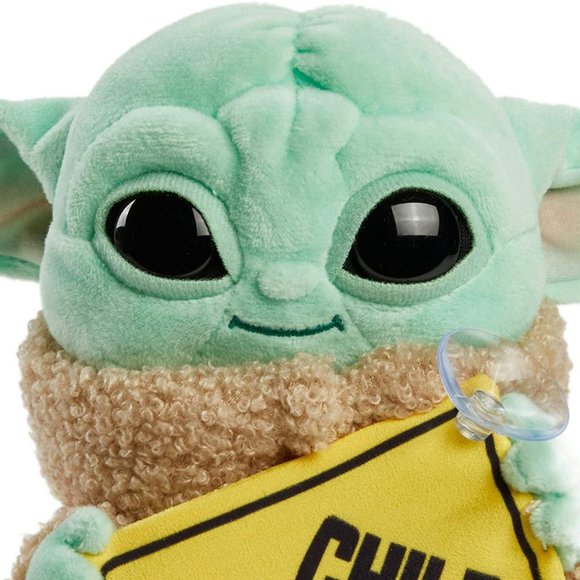 Star Wars The Mandalorian Grogu Baby Yoda The Child On Board Plush Hanging Sign - Picture 5 of 6